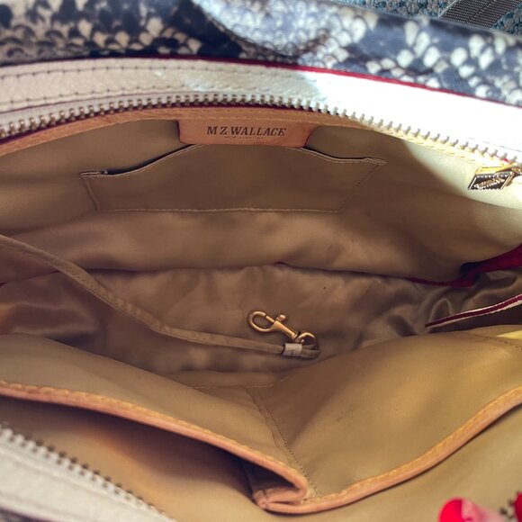 MZ Wallace Mia Snakeskin Print Crossbody Bag - Picture 9 of 10